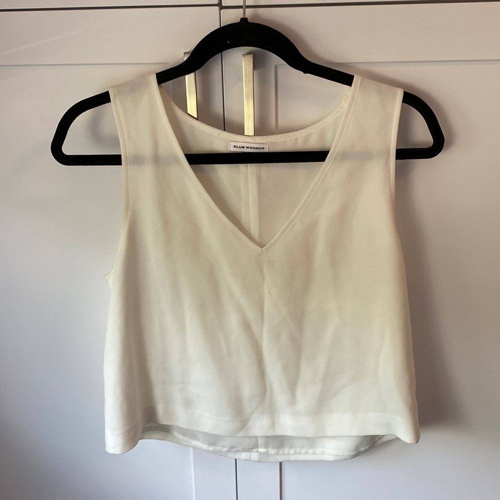 Club Monaco cropped sleeveless blouse